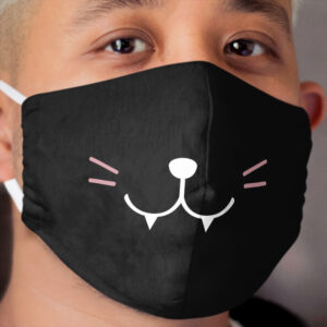 Smiley Kitty Blushing Anime Cloth Face Mask