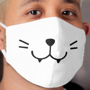 Smiley Kitty Cloth Face Mask
