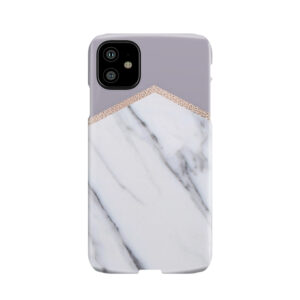 Smokey Lilac - Rose Gold Geometric Marble Phone Case
