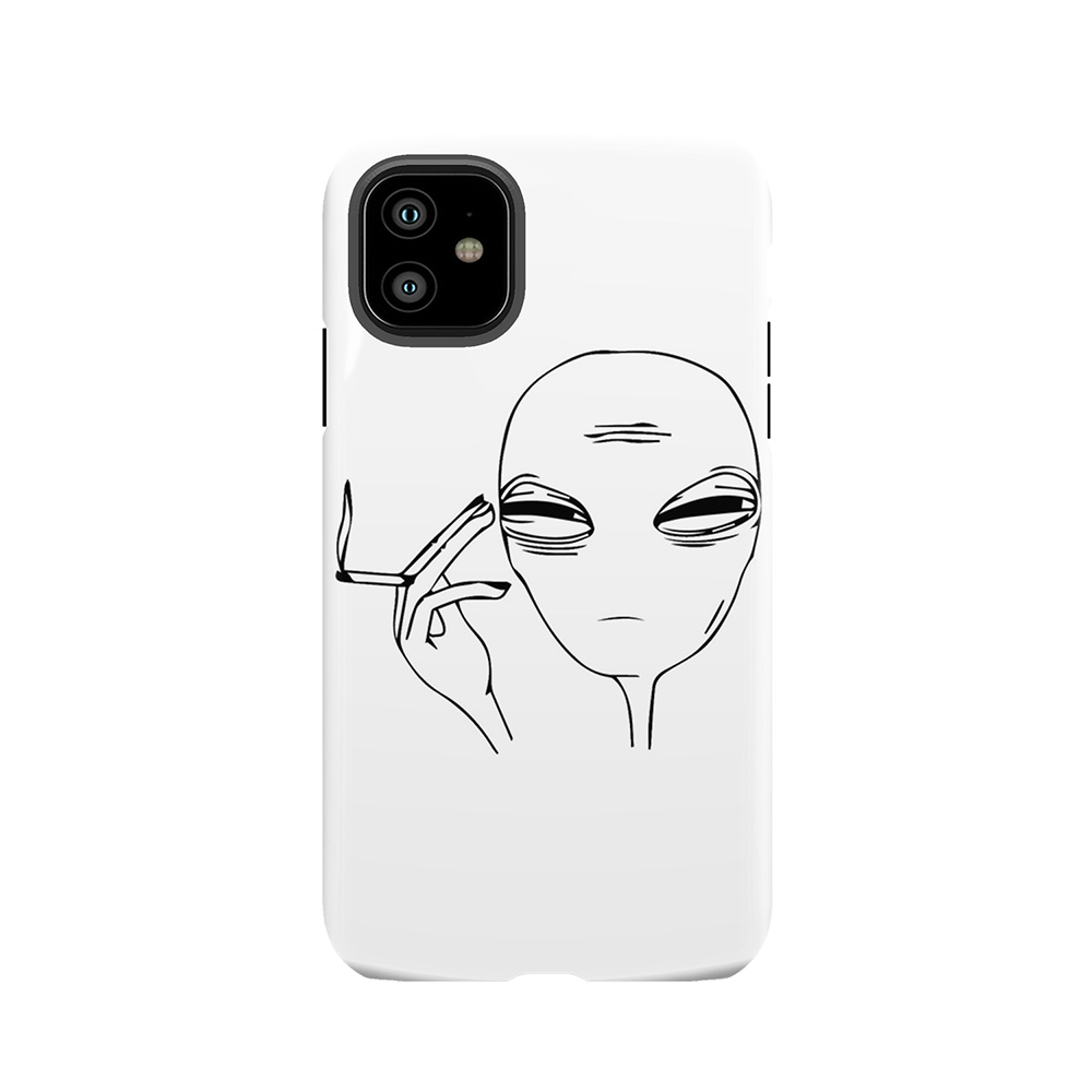 Smoking Alien Tough Phone Case