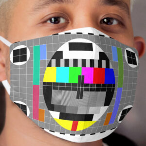 SMPTE Standard Definition Television Color Bars Slim Cloth Face Mask 2