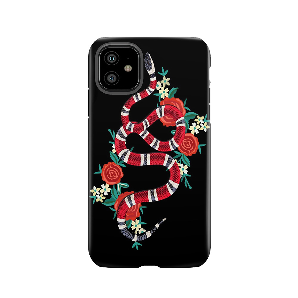 Snake Flower Cute Tough Phone Case