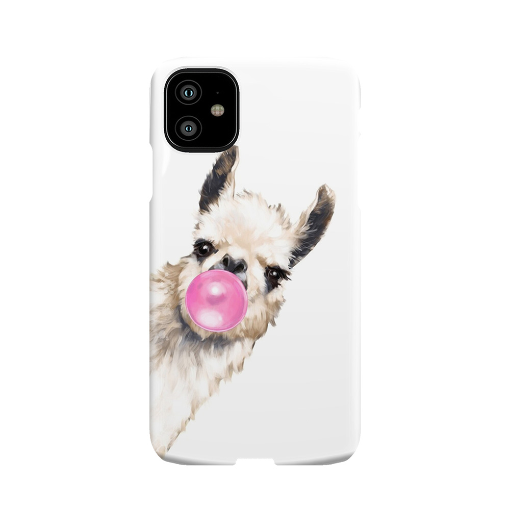 Sneaky Llama With Bubble Gum Phone Case