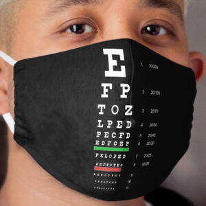 Snellen Eye Chart Cloth Face Mask