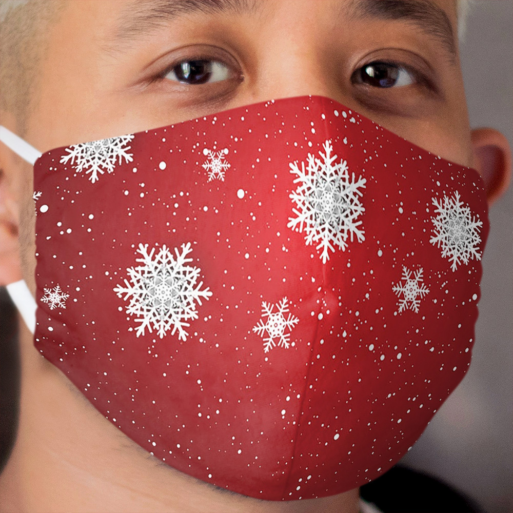 Snowflakes Cloth Face Mask 2