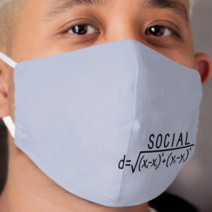 Social Distance (formula) Small/ Repeated Cloth Face Mask