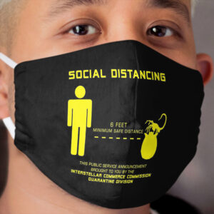 Social Distance Hugger - yellow Cloth Face Mask