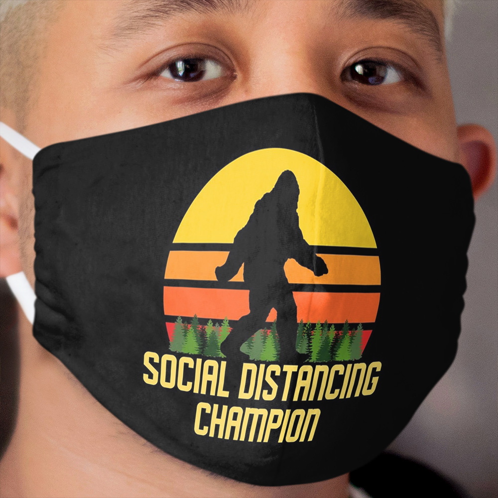 Social Distancing Champion Bigfoot Cloth Face Mask