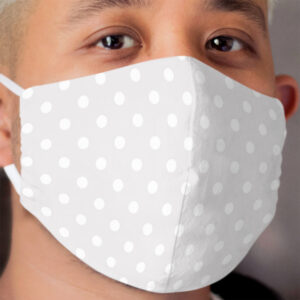 Soft gray grey polka dot Cloth Face Mask