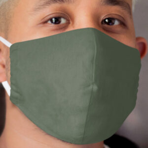Solid Savory Green Cloth Face Mask