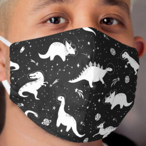 Space Dinosaurs Cloth Face Mask