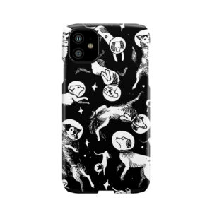 Space Dogs (Black Background) Phone Case