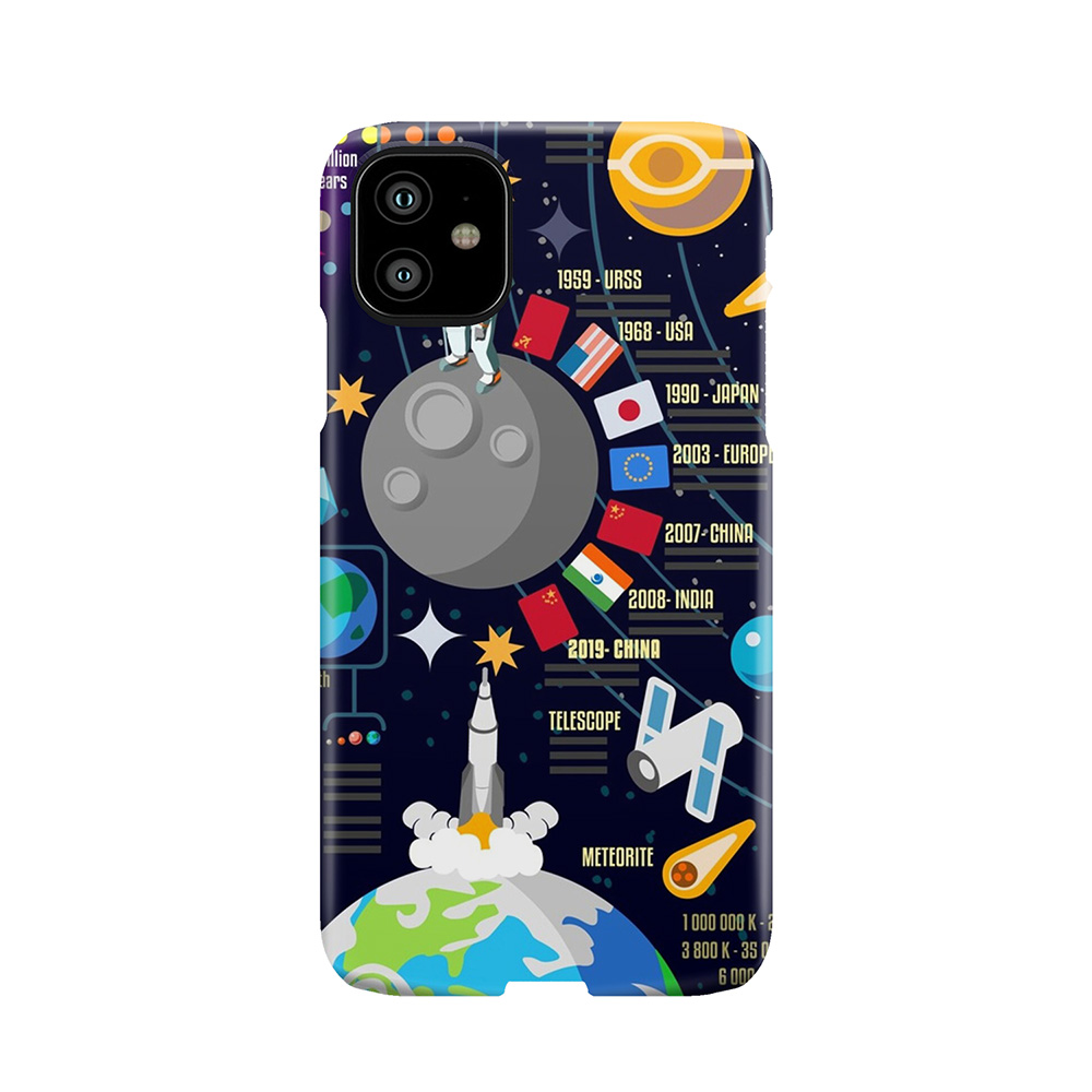 Space Universe Infographics Big Bang Phone Case