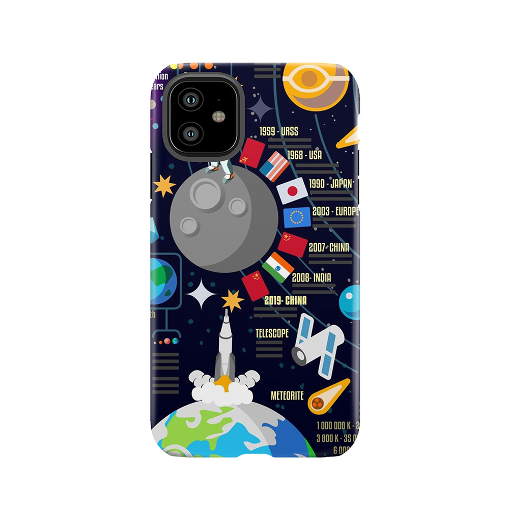 Space Universe Infographics Big Bang Tough Phone Case
