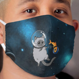 spacecat and spacefish Cloth Face Mask