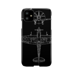 Spitfire Aircraft Blueprints Phone Case