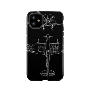 Spitfire Aircraft Blueprints Tough Phone Case