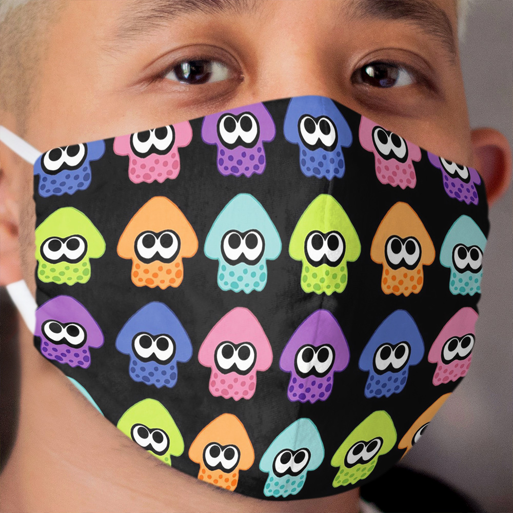 Splatoon 2 Squid Pattern Colours Cloth Face Mask