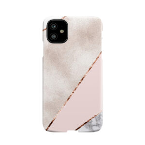 Spliced Mixed Rose Gold Marble Phone Case