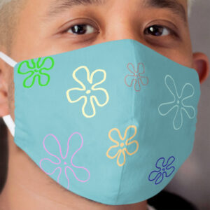 SpongeBob Flowers Cloth Face Mask