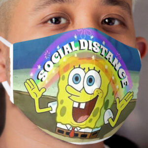 SPONGEBOB SOCIAL DISTANCE Cloth Face Mask