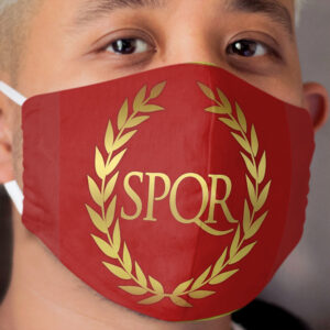 SPQR Roman Empire Banner Cloth Face Mask