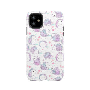 Spring Hedgehog Pattern Tough Phone Case