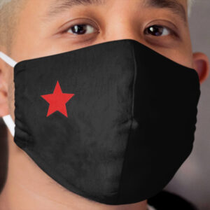 Star red star / black Cloth Face Mask