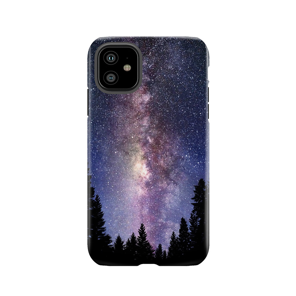 Starry Night Forest - Galaxy Stars Tough Phone Case