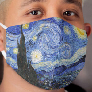 Starry Night Gifts - Vincent Van Gogh Masterpiece Painting Gift Ideas for Art Lovers of Fine al Artwork from Artist Cloth Face Mask