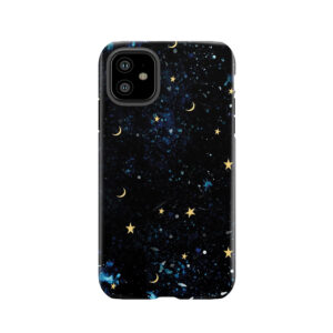 Starry Night Moon And Stars In Galaxy. Tough Phone Case