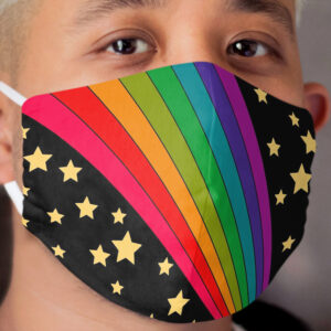 Stars and rainbow Cloth Face Mask
