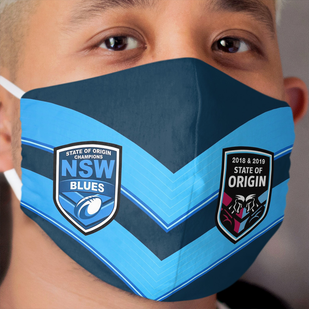 State of Origin 2019 NSW BACK2BACK Champions! Cloth Face Mask