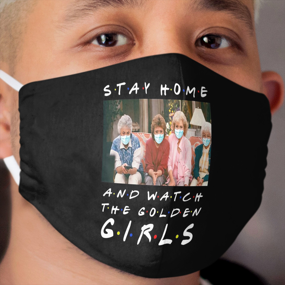 Stay home and watch the Golden Friend Girls Cloth Face Mask