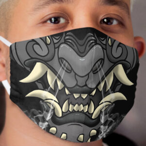 Steel Oni Demon Maw Pattern Cloth Face Mask