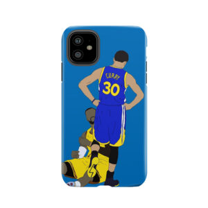 Steph Curry Standing Over Lebron Tough Phone Case