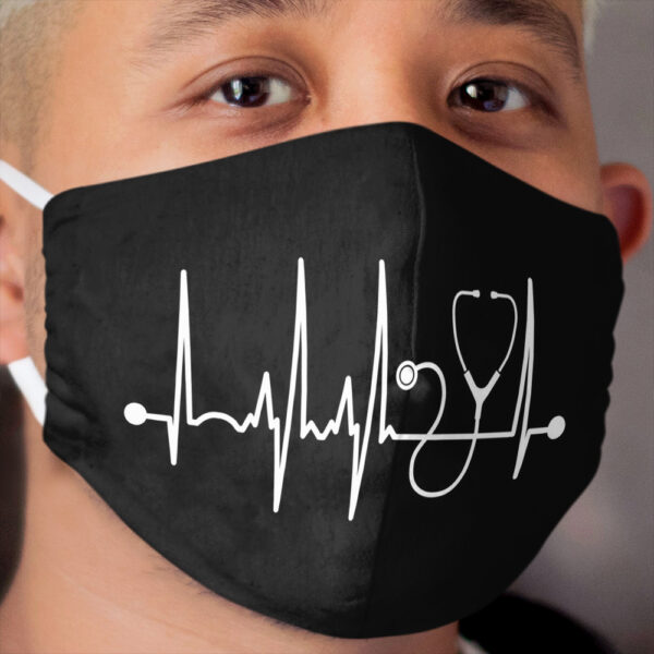 Stethoscope Heartbeat Cloth Face Mask