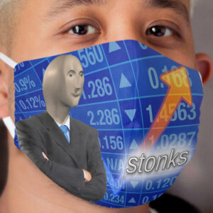 Stonks Meme Man Cloth Face Mask
