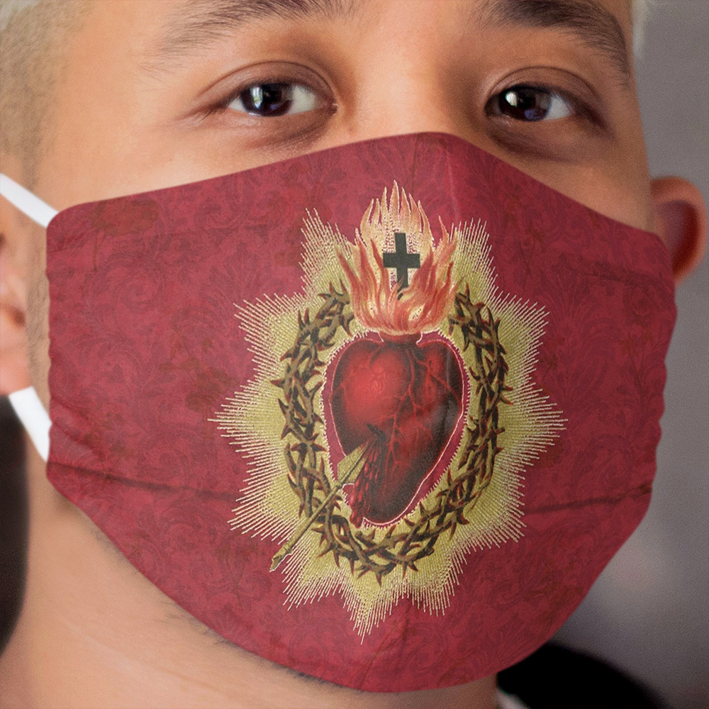Stop, Sacred Heart Cloth Face Mask