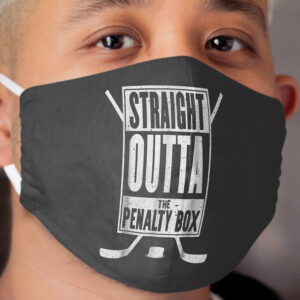 Straight Outta The Penalty Box Funny Ice Hockey Gift Cloth Face Mask