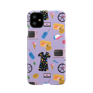 Stranger Things Pattern Purple Phone Case
