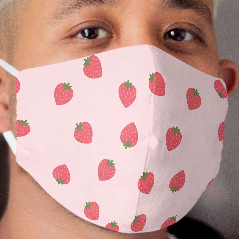 Strawberry fields Cloth Face Mask 2
