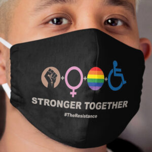 Stronger Together (V2 For Dark Fabric) Cloth Face Mask