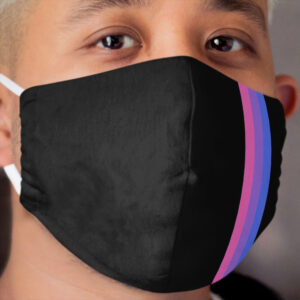 Subtle Retro Bisexual Flag Design Cloth Face Mask