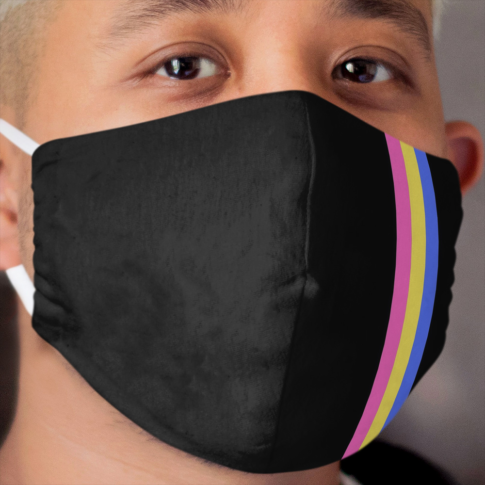 Subtle Retro Pansexual Flag Cloth Face Mask
