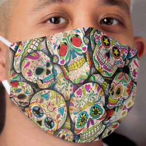 Sugar Skull Collage Cloth Face Mask