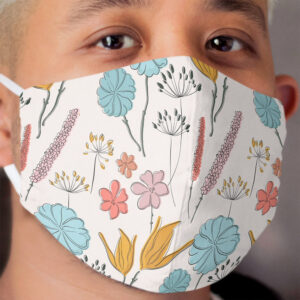 Summer flower print Cloth Face Mask