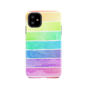Summer Sorbet Rainbow Stripes Tough Phone Case