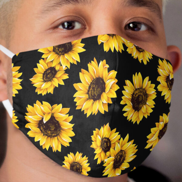 Sun flowers floral pattern - yellow flower Cloth Face Mask