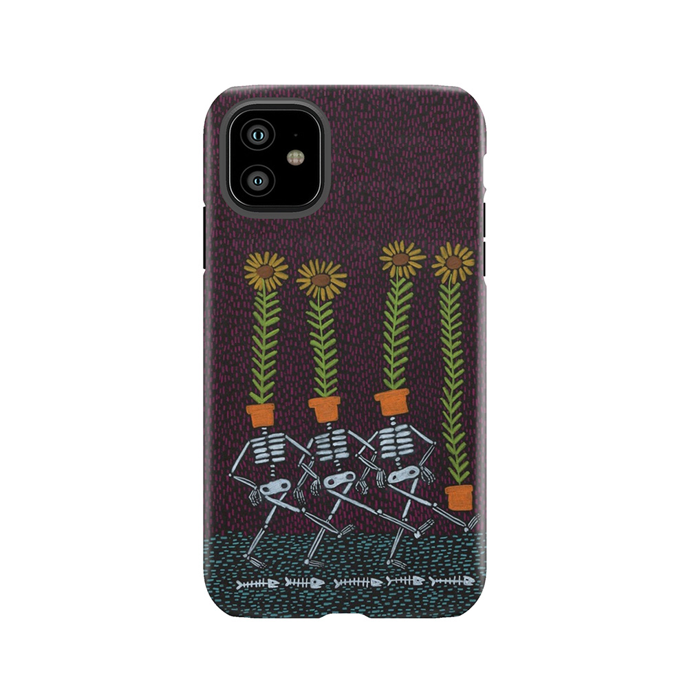 Sunflower Skeletons Tough Phone Case